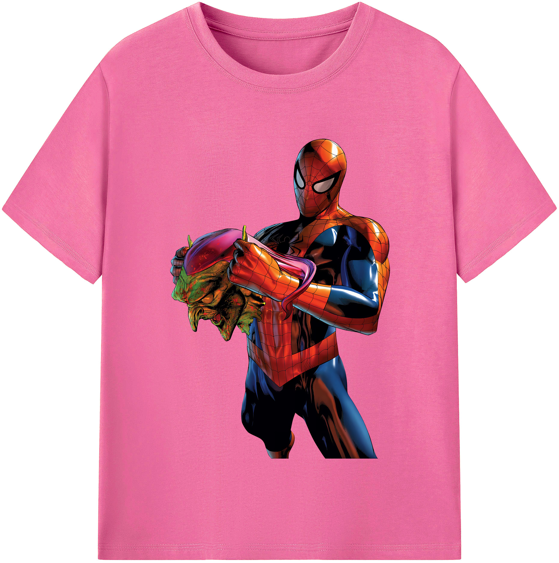 （画像用） Spider Man スパイダーマン レディースカジュアルプリントTシャツ（綿100％）